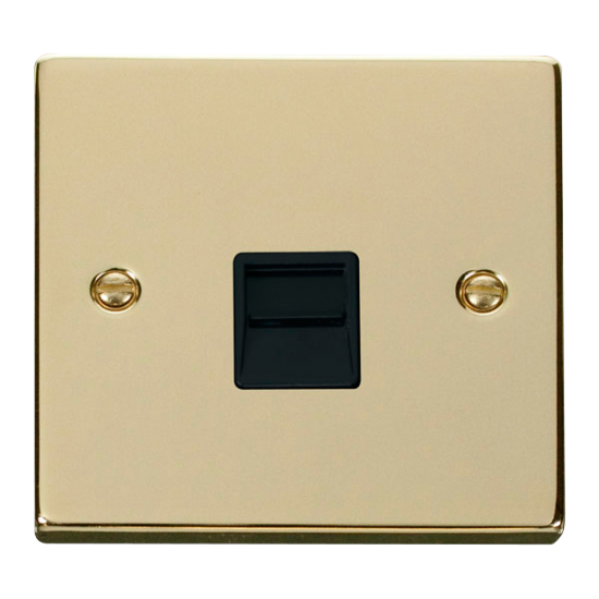 VPBR125BK Deco Single Telephone Socket Outlet Seco