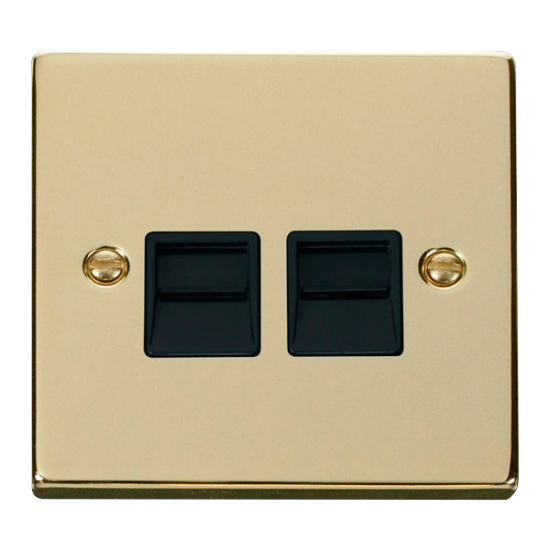VPBR126BK Deco Twin Telephone Socket Outlet Second