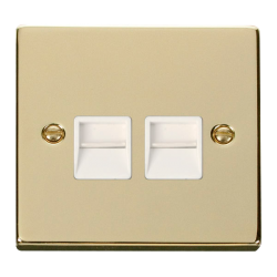 VPBR126WH Deco Twin Telephone Socket Outlet Second