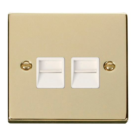 VPBR126WH Deco Twin Telephone Socket Outlet Second