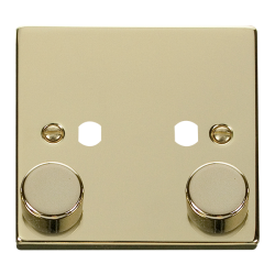 VPBR152PL Deco VPBR 2 GANG DOUBLE DIMMER PLATE & K