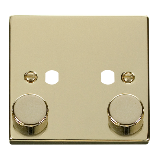 VPBR152PL Deco VPBR 2 GANG DOUBLE DIMMER PLATE & K
