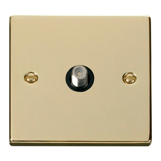 VPBR156BK Deco 1 Gang Satellite Socket Outlet - Bl