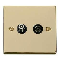 VPBR157BK Deco 1 Gang Satellite & Isolated Coaxial