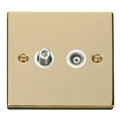 VPBR157WH Deco 1 Gang Satellite & Isolated Coaxial
