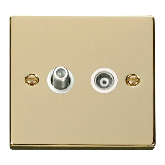 VPBR157WH Deco 1 Gang Satellite & Isolated Coaxial
