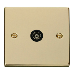 VPBR158BK Deco Single Isolated Coaxial Socket Outl