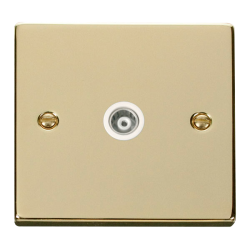 VPBR158WH Deco Single Isolated Coaxial Socket Outl