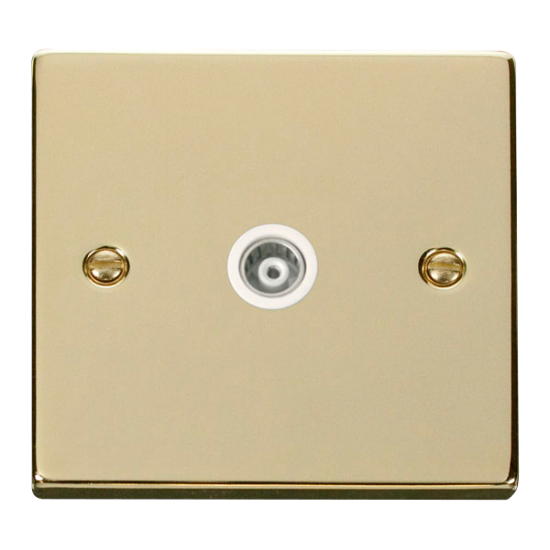 VPBR158WH Deco Single Isolated Coaxial Socket Outl