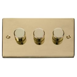 VPBR163 Deco VPBR 3GANG 2WAY 100W LED DIMMER SWITC