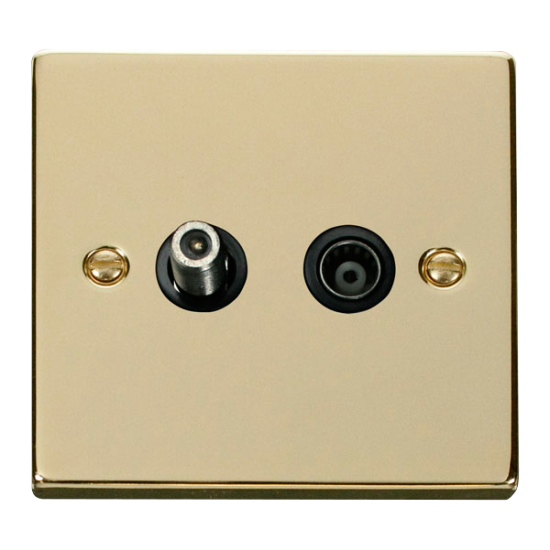 VPBR170BK Deco 1 Gang Satellite & Coaxial Socket O