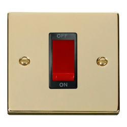 VPBR200BK Deco 1 Gang 45A DP Switch - Black