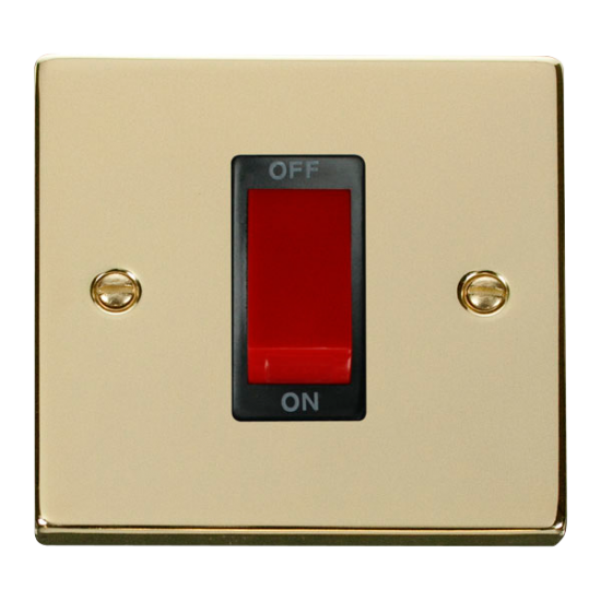 VPBR200BK Deco 1 Gang 45A DP Switch - Black