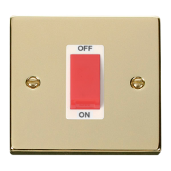 VPBR200WH Deco 1 Gang 45A DP Switch - White