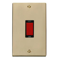 VPBR202BK Deco 2 Gang 45A DP Switch - Black