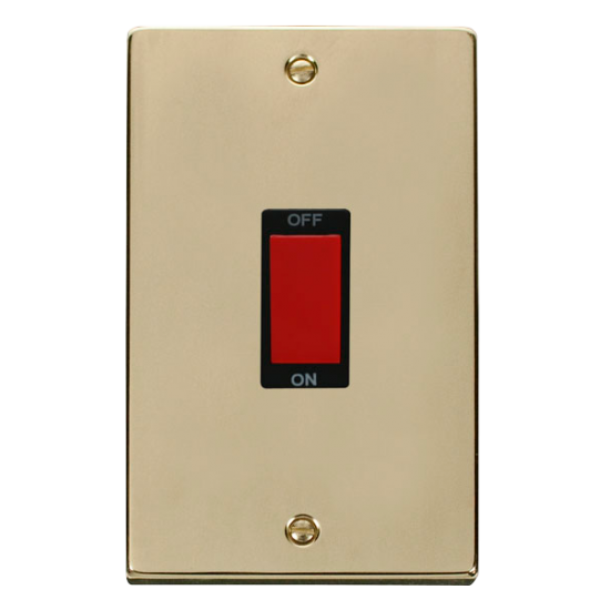VPBR202BK Deco 2 Gang 45A DP Switch - Black