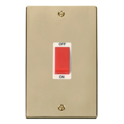 VPBR202WH Deco 2 Gang 45A DP Switch - White
