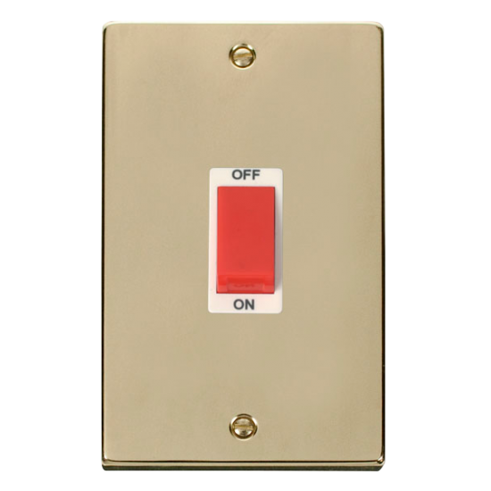 VPBR202WH Deco 2 Gang 45A DP Switch - White
