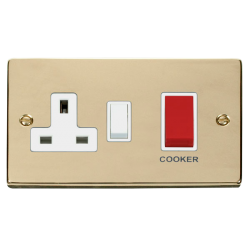 VPBR204WH Deco 45A DP Switch + 13A Switched Socket