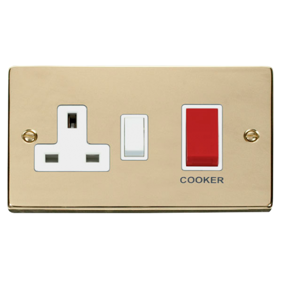 VPBR204WH Deco 45A DP Switch + 13A Switched Socket