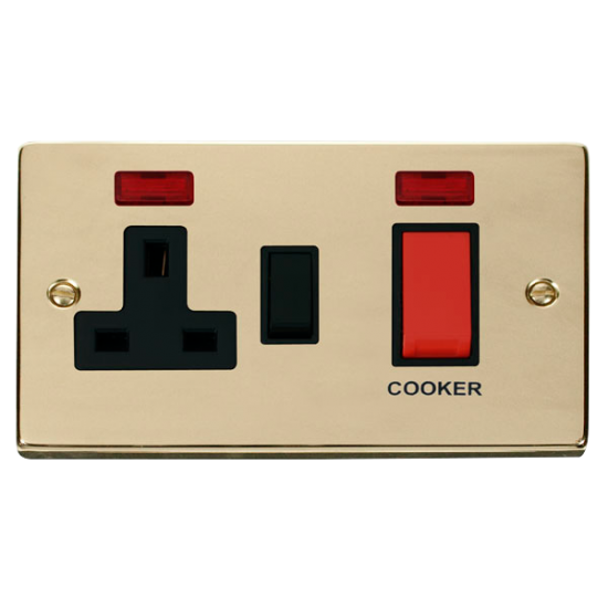 VPBR205BK Deco 45A DP Switch + 13A Switched Socket