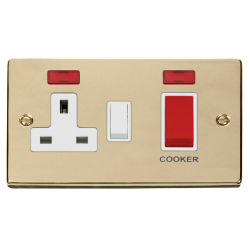 VPBR205WH Deco 45A DP Switch + 13A Switched Socket
