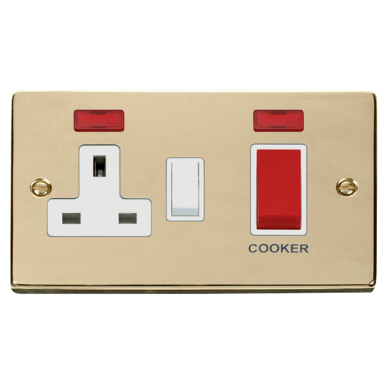 VPBR205WH Deco 45A DP Switch + 13A Switched Socket