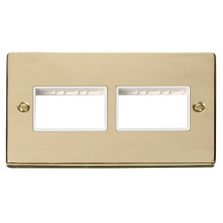 VPBR406WH Deco 2 Gang Plate (3 x 3) Aperture - Whi