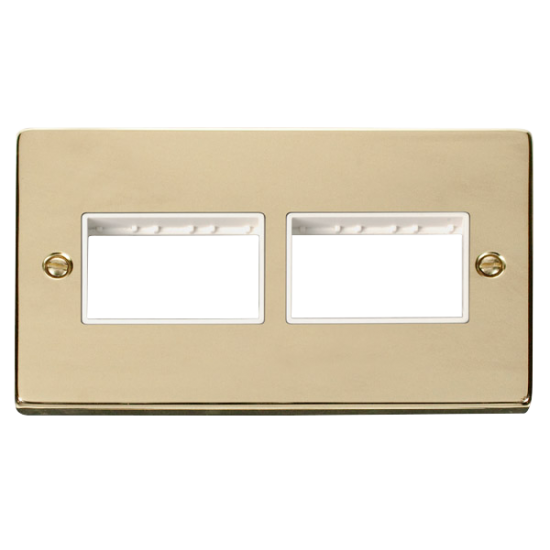 VPBR406WH Deco 2 Gang Plate (3 x 3) Aperture - Whi