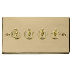 VPBR424 Deco 4 Gang 2 Way 10AX Toggle Switch