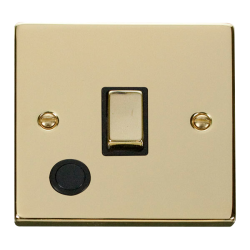 VPBR522BK Deco 20A 1 Gang DP 'Ingot' Switch With F