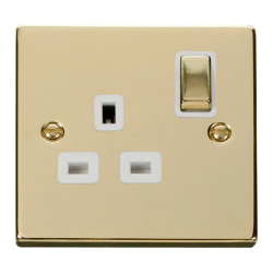 VPBR535WH Deco 1 Gang 13A DP 'Ingot' Switched Sock