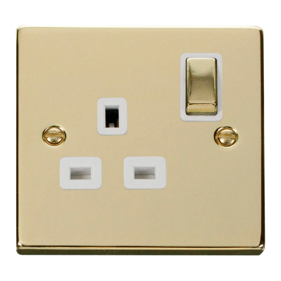 VPBR535WH Deco 1 Gang 13A DP 'Ingot' Switched Sock