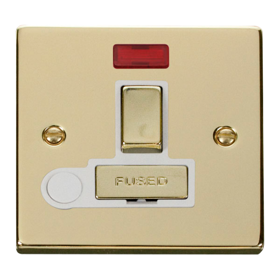 VPBR552WH Deco 13A Fused 'Ingot' Switched Connecti