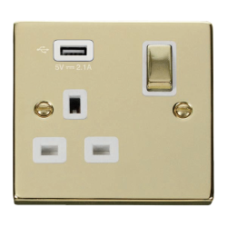 VPBR571UWH Deco 1G SKT USB 2.1A DECO