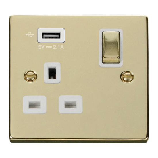 VPBR571UWH Deco 1G SKT USB 2.1A DECO