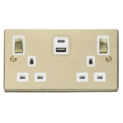 VPBR586WH Deco 2G 13A SW SKT 4.2A A&C USB INGOT VP