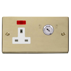 VPBR675WH Deco 13A 1 Gang DP Key Lockable Socket W