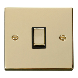 VPBR722BK Deco 20A 1 Gang DP 'Ingot' Switch - Blac