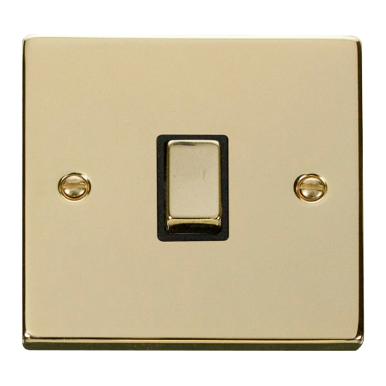 VPBR722BK Deco 20A 1 Gang DP 'Ingot' Switch - Blac