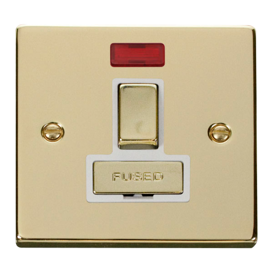 VPBR752WH Deco 13A Fused 'Ingot' Switched Connecti
