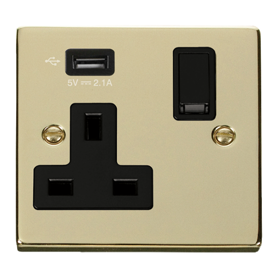 VPBR771UBK Deco 1G SKT USB 2.1A DECO