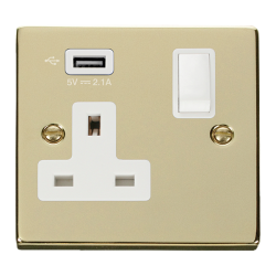 VPBR771UWH Deco 1G SKT USB 2.1A DECO