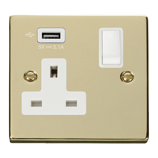 VPBR771UWH Deco 1G SKT USB 2.1A DECO