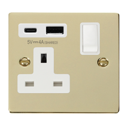 VPBR785WH Deco DECO 'NON INGOT' 13A 1  GANG  SWITC