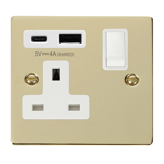 VPBR785WH Deco DECO 'NON INGOT' 13A 1  GANG  SWITC