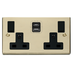 VPBR786BK Deco 2G 13A SW SKT 4.2A A&C USB VPBR BK