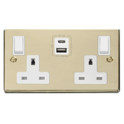 VPBR786WH Deco 2G 13A SW SKT 4.2A A&C USB VPBR WH