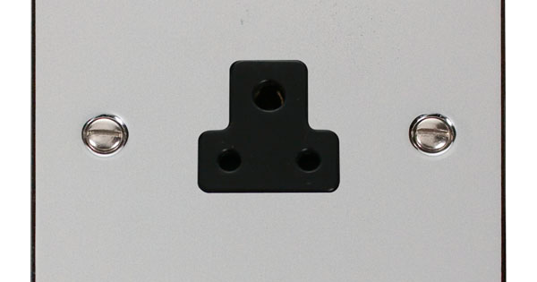 Scolmore Click Deco VPCH039BK 2A Round Pin Socket Outlet Polished ...