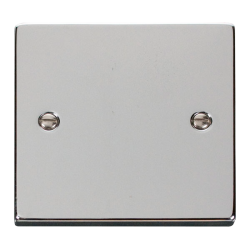 Scolmore Click Deco VPCH060 1 Gang Blank Plate Polished Chrome